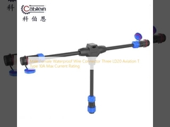Connecteur de fil étanche mâle femelle trois LD20 Aviation T type 10A courant nominal maximal