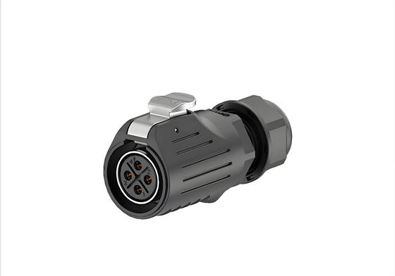 acheter LP20 4-Pin 20A Power Flange Mount Waterproof Connector  Full Plastic Wire Lock IP68 Rated fabrication en ligne