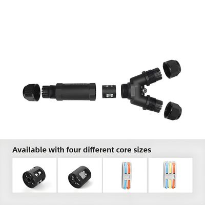 acheter M25T Port 2Pin Waterproof Connector 1 in 2 out Feed Through Splitter fabrication en ligne