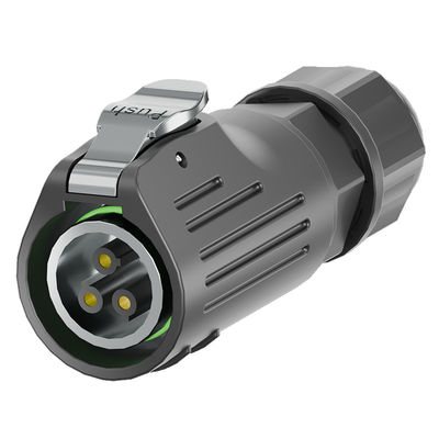 Connecteur électrique imperméable à l'eau en plastique à 3 broches IP68 PA66