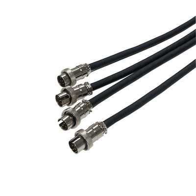 GX16 Connecteur d'alimentation imperméable à l'eau soudé à tête mâle avec fil 6 noyau métallique