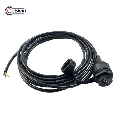 Connecteur de signal USB 3.0 étanche avec indice IP67 et matériau en nylon PA66 pour une transmission à 1000 MHz