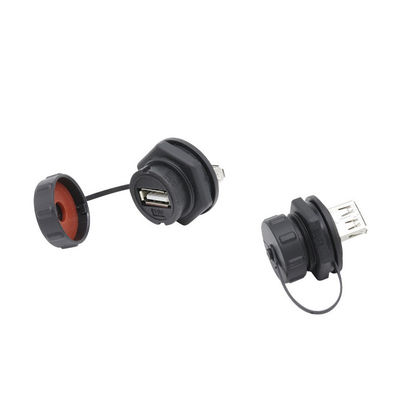 Connecteur de signal imperméable à l'eau de 125 V de tension de fonctionnement IP67 USB Adaptateur mâle à femelle