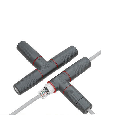 Connecteur de signal RJ45 de type T étanche IP67 avec tension de 125 V et vitesse de transmission de 1000 MHz pour la communication 5G