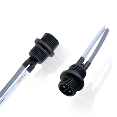 Connecteur de montage de panneau M12 à verrouillage par poussée Connecteur de panneau arrière imperméable à l'eau 400V avec verrouillage à filetage à vis