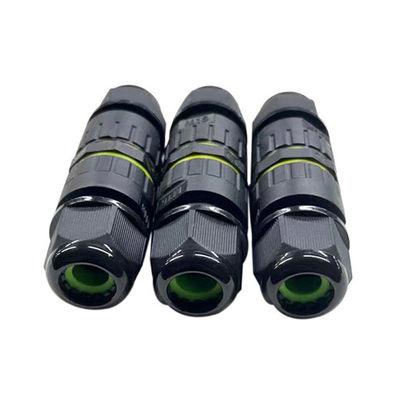 Connecteur circulaire imperméable à l'eau IP67 avec matériau de nylon PA6 et métal de laiton doré