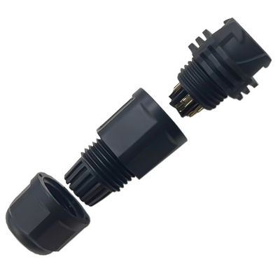 Connecteur circulaire à 4 broches IP67 résistant à l'eau pour la veste de câble OD 4,5-9,2 mm2