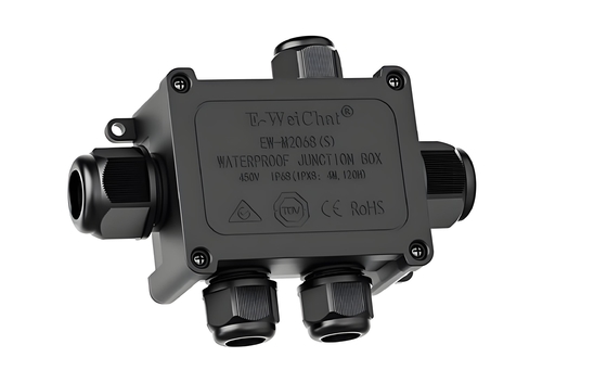 Boîte de jonction de câble étanche, 1 entrée à 4 sorties, indice IP68